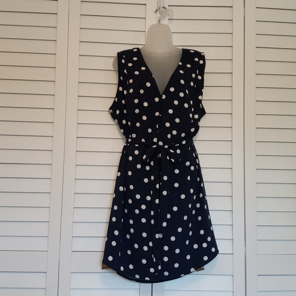 Cute Polka Dot Sleeveless Dress